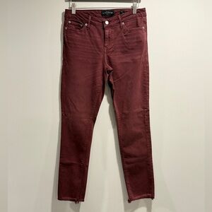 Lucky Brand Women's Rust Red Lolita Skinny Jeans Size 6